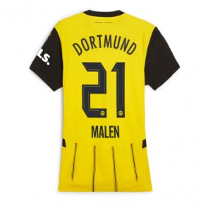 Borussia Dortmund Donyell Malen #21 Dámské Domácí Dres 2024-25 Krátký Rukáv